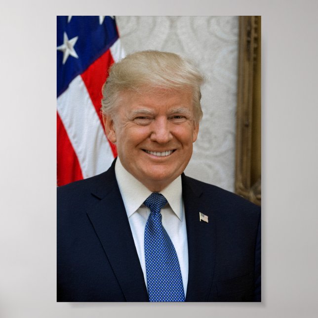 Póster Retrato oficial del presidente Donald Trump 2017 (Frente)