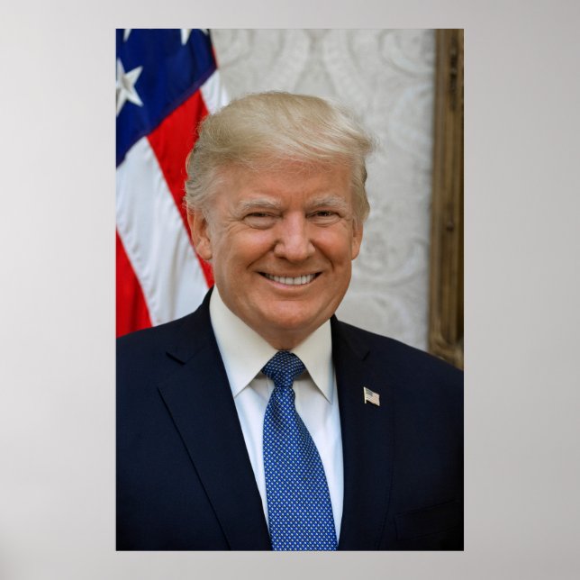 Póster Retrato oficial del presidente Donald Trump 2017 (Frente)
