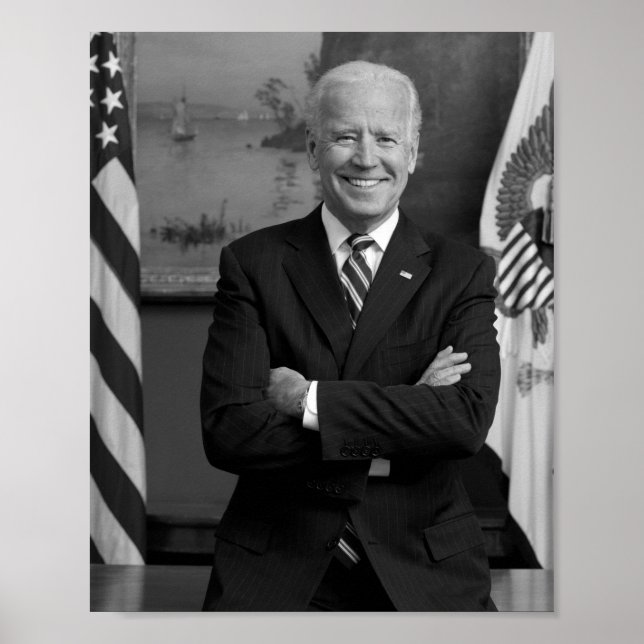 Póster Retrato Oficial del Vicepresidente Joe Biden - 201 (Frente)