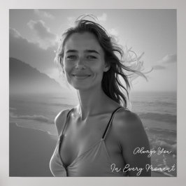 Póster Retrato personalizado de ella: regalo de foto simp