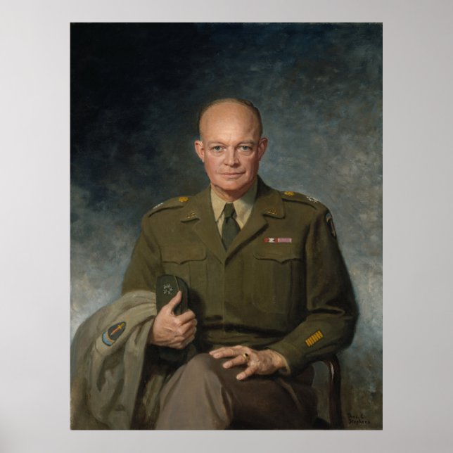 Póster Retrato pintado de cinco estrellas del general Dwi (Frente)
