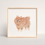 Póster Retrato Pomeraniano Pintado<br><div class="desc">Retrato de Pomerania pintado por Shelby Allison</div>