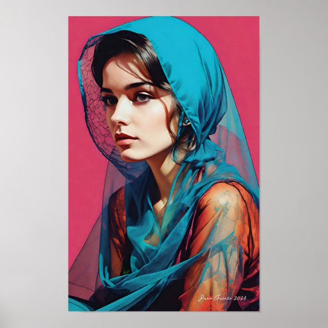 Póster Retrato pop 80 (Frente)