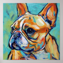 Retrato Pop Art francés expresionista vibrante