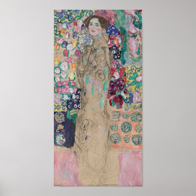 Póster Retrato póstumo de Ria Munk por Gustav Klimt (Frente)