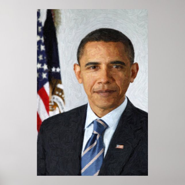 Póster Retrato presidencial de Barack Obama (Frente)