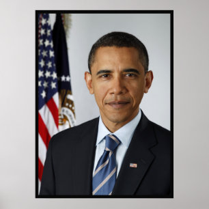 Póster Retrato presidencial de Barack Obama