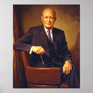 Póster Retrato presidencial de Dwight D. Eisenhower