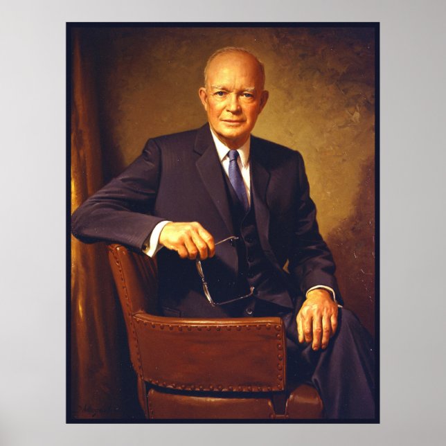 Póster Retrato presidencial de Dwight D. Eisenhower (Frente)