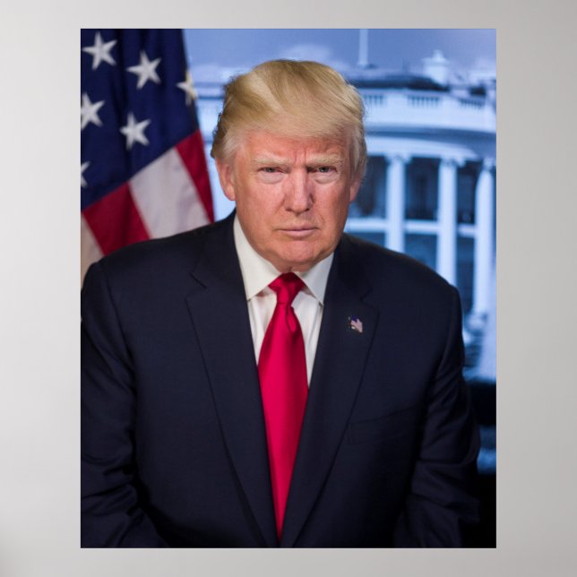 Póster Retrato presidencial oficial de Donald Trump (Frente)