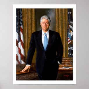Póster Retrato presidencial oficial Poster Bill Clinton