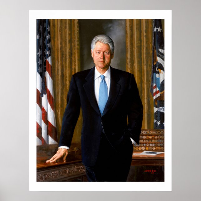 Póster Retrato presidencial oficial Poster Bill Clinton (Frente)
