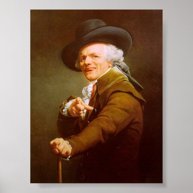 Póster Retrato propio de Joseph Ducreux (Frente)