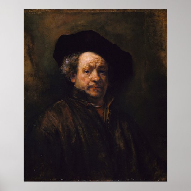 Póster Retrato propio de Rembrandt (Frente)