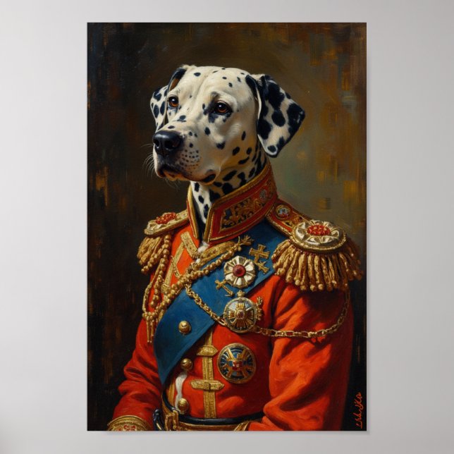 Póster Retrato Real Dalmata (Frente)