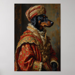 Póster Retrato Real de Azawakh