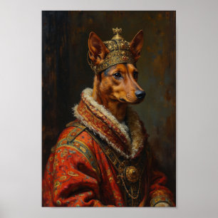 Póster Retrato Real de Basenji