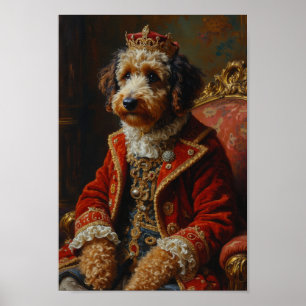Póster Retrato Real de Bernedoodle