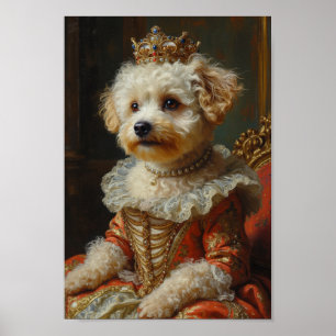 Póster Retrato Real de Bichon Frise