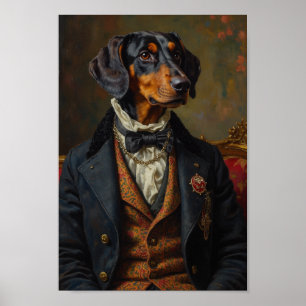 Póster Retrato Real de Bluetick Coonhound
