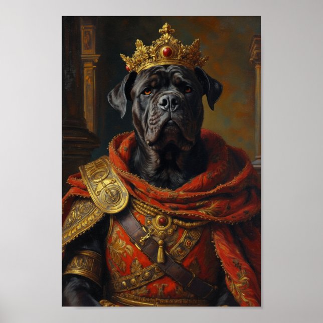 Póster Retrato Real de Cane Corso (Frente)