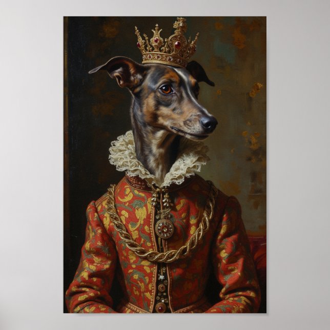 Póster Retrato Real de Galgo (Frente)