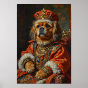 Póster Retrato Real de Lhasa Apso