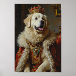 Póster Retrato Real de los Grandes Pirineos