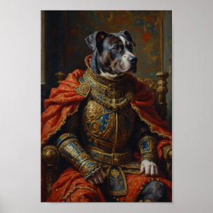 Póster Retrato Real de Pitbull