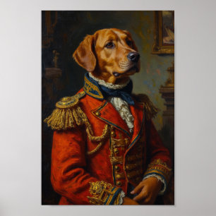 Póster Retrato Real de Retriever de la Bahía de Chesapeak