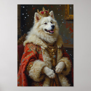 Póster Retrato Real de Samoyedo