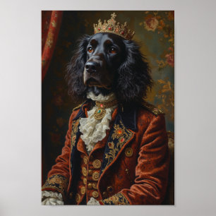 Póster Retrato Real de Setter Inglés