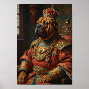 Póster Retrato Real de Shar-Pei