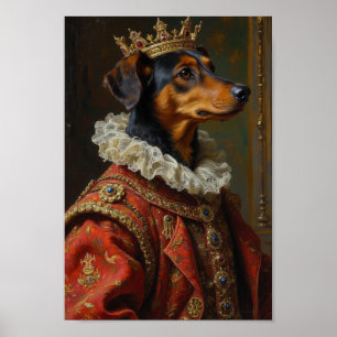 Póster Retrato Real de Silken Windhound