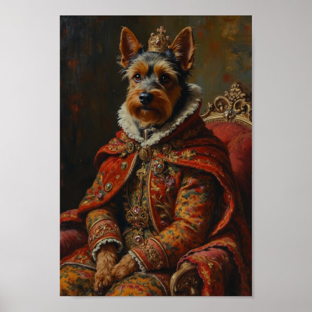 Póster Retrato Real de Terrier Checo (Frente)