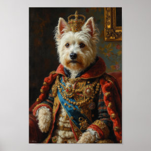 Póster Retrato Real de West Highland White Terrier