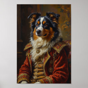 Póster Retrato Real del Pastor Australiano