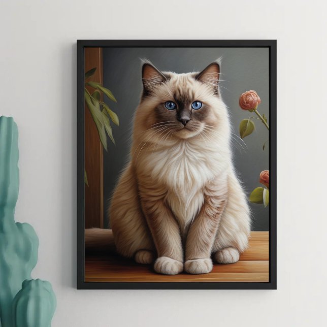 Póster Retrato Regal Ragdoll Cat Fluffy Blue Eyed (Subido por el creador)
