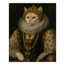 Póster Retrato renacentista de la reina gata Elizabeth I