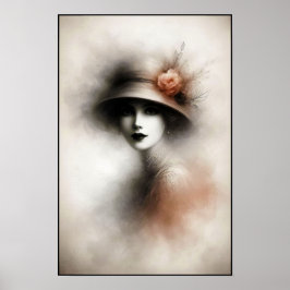 Póster Retrato Retro Misty de Elegancia