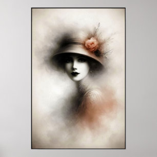 Póster Retrato Retro Misty de Elegancia