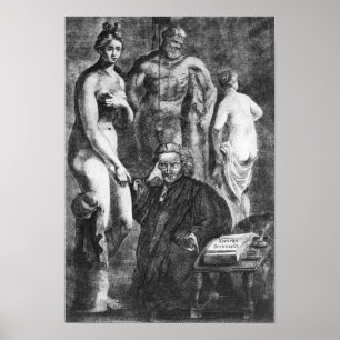 Póster Retrato satírico de Laurence Sterne, c.1761