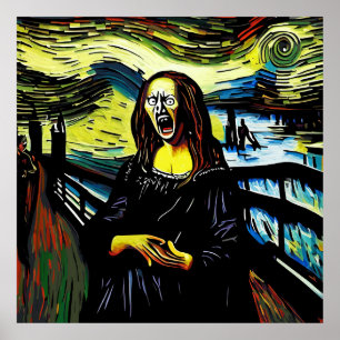 Póster Retrato satírico de Mona Lisa