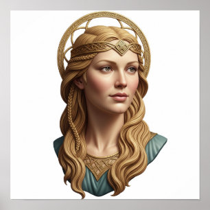 Póster Retrato Sif de Norse Goddess