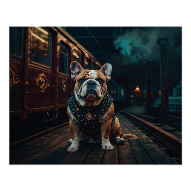 Póster Retrato Stationmaster de Steampunk Bulldog (Anverso)