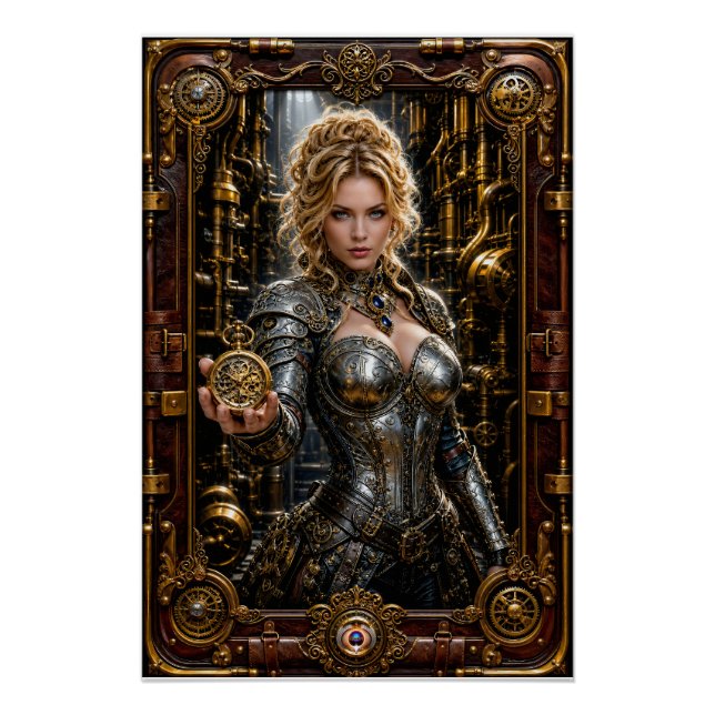Póster Retrato Steampunk de Ottilie Von Zale (Anverso)