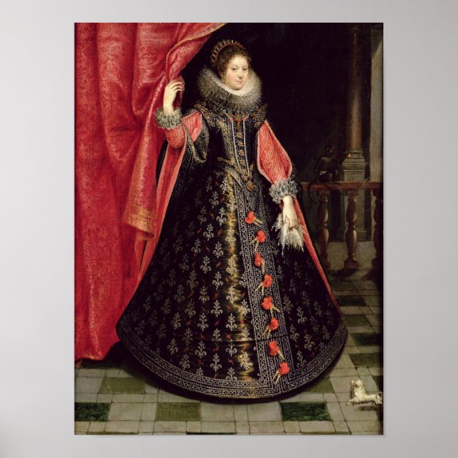 Póster Retrato supuestamente de Henrietta Maria de (Frente)