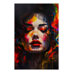 Póster Retrato Surrealista Audaz