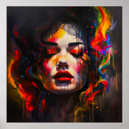 Póster Retrato Surrealista Audaz