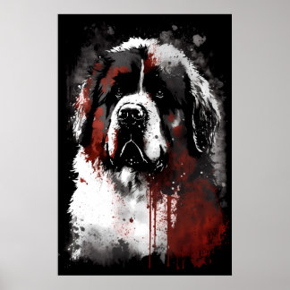 Póster Retrato tibetano de mastiff